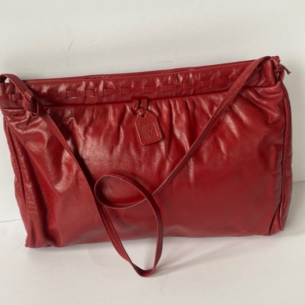 Anne Klein for Calderon red leather purse